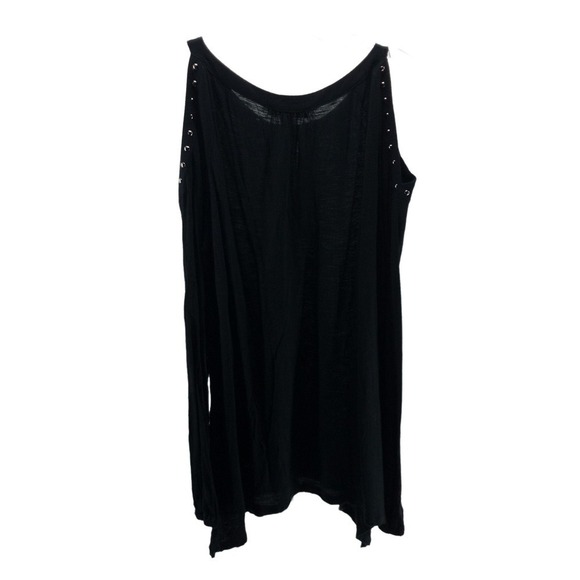 INC Keyhole Studded Long-Sleeve Top Black M - Picture 2 of 3